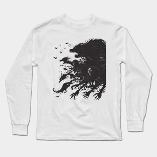 Bloodlust Chronicles: Immortal Bounty Hunts, Gothic Vampire Saga, and Supernatural Adventure in Anime-Manga Art Long Sleeve T-Shirt